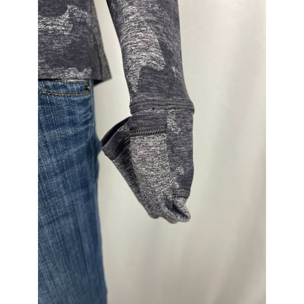 Lululemon Warm Stabilizer 1/2 Zip Hoodie 4 Gray Black Incognito Camo Running - Picture 5 of 11